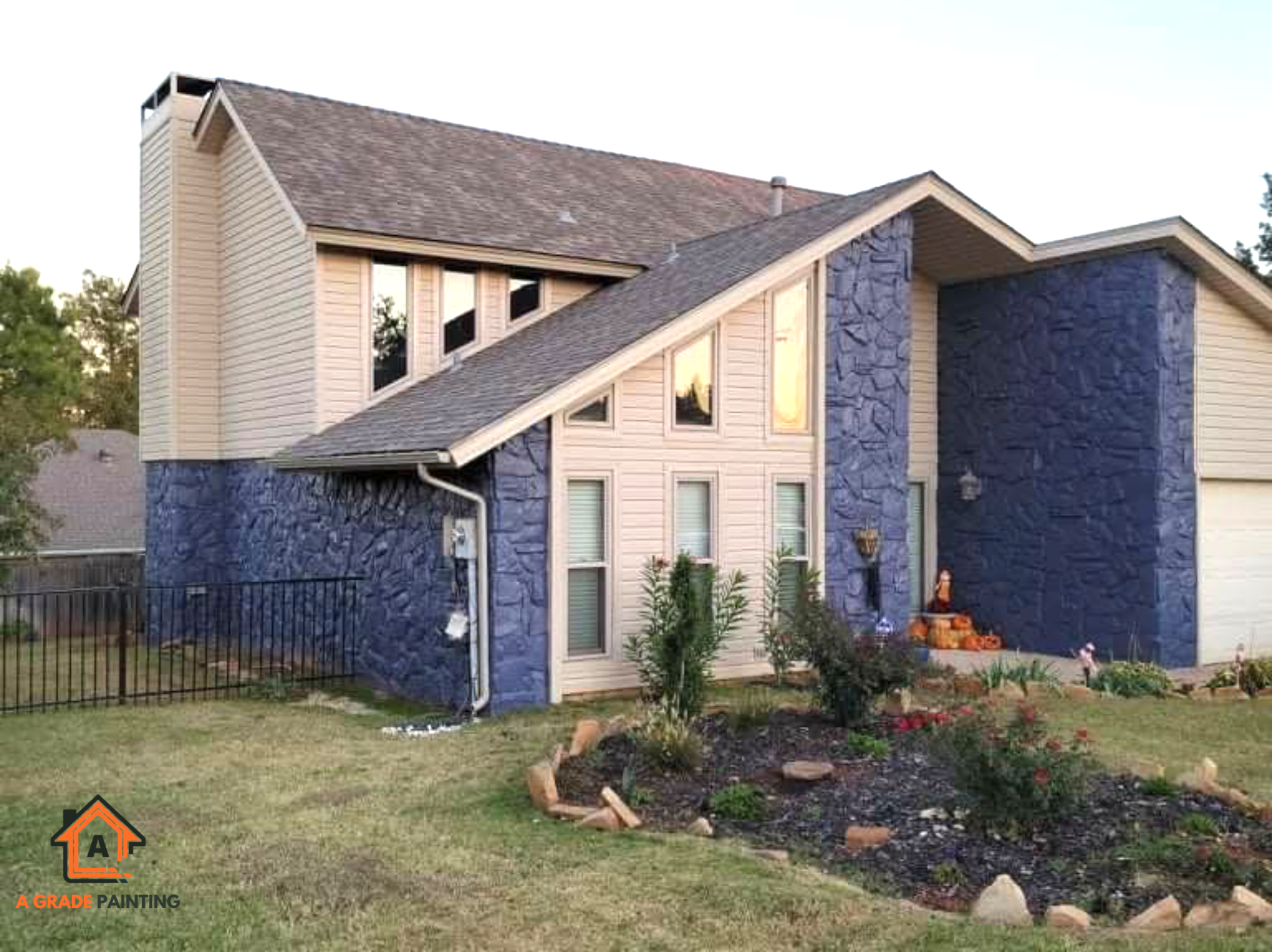 Home exterior fully painted in Tulsa, OK